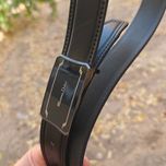 کمربند چرم طبیعی مردانه تک لایه گاوی با سگک پلاکی KG35PA8