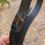 کمربند چرم طبیعی مردانه تک لایه گاوی با سگک پلاکی KG35PA7