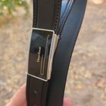 کمربند چرم طبیعی مردانه تک لایه گاوی با سگک پلاکی KG35PA2