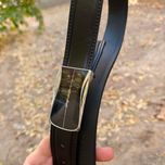 کمربند چرم طبیعی مردانه تک لایه گاوی با سگک پلاکی KG35PA1