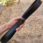 کمربند چرم طبیعی مردانه تک لایه گاوی با سگک پلاکی KG35PA10