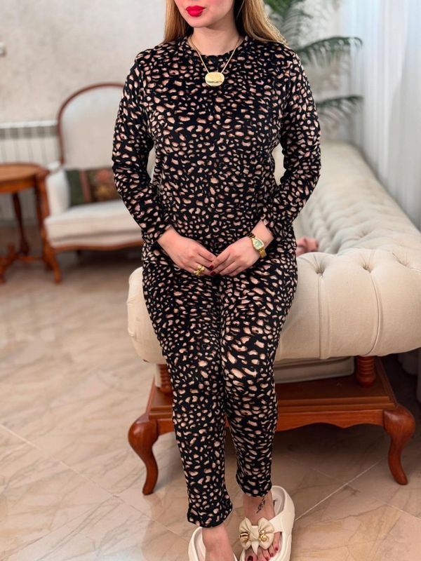 ست مخمل پلنگی 3344