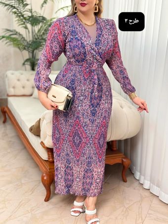 پیراهن مزونی حریر پلیسه 3355