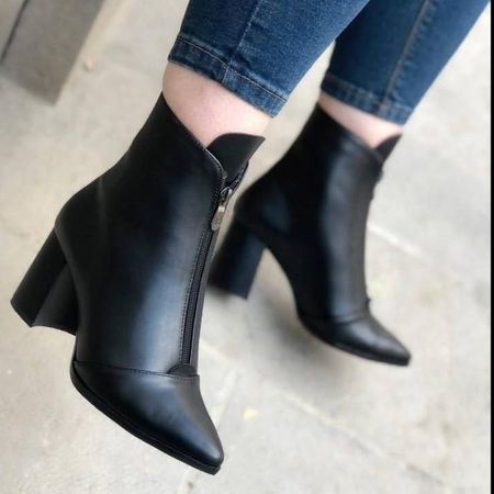 بوت مجلسی پاشنه دار مدل جلو زیپ