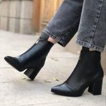 بوت مجلسی پاشنه دار مدل جلو زیپ