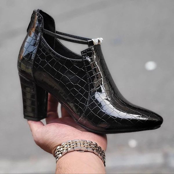 کفش مجلسی زنانه پاشنه بلند سه نگین