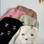 بلوز بافت موهر طرح برجسته وارداتی