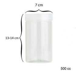 بانکه مدل استوانه 500cc با درب پلاستیکی