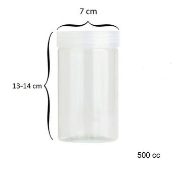 بانکه مدل استوانه 500cc با درب پلاستیکی