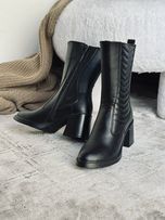 نیم بوت چرم دوخت هفتی