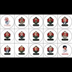 پیکسل 12 عددی سنجاقی طرح شهدای جنگ 12 روزه