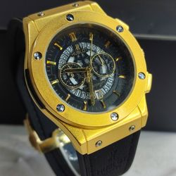 ساعت هابلوت طرح اتومات بند رابر