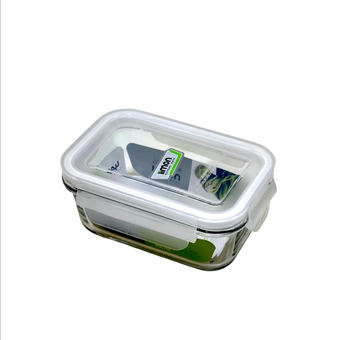 ظروف شیشه ای 400 میل مستطیل لیمون