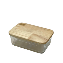 ظرف شیشه ای شیاردار 450 میلی لیتر