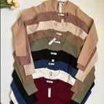 بلوز یقه گرد پنبه کشبافت کبریتی