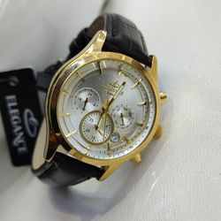 ساعت مچی زنانه بند چرم الگانس شیشه تراش مدل 8596