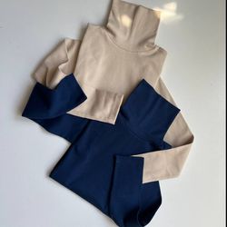 بلوز یقه اسکی کشبافت کبریتی M