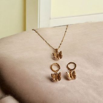 نیمست آبکاری طلا طرح پروانه کد S75