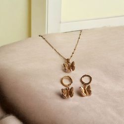 نیمست آبکاری طلا طرح پروانه کد S75