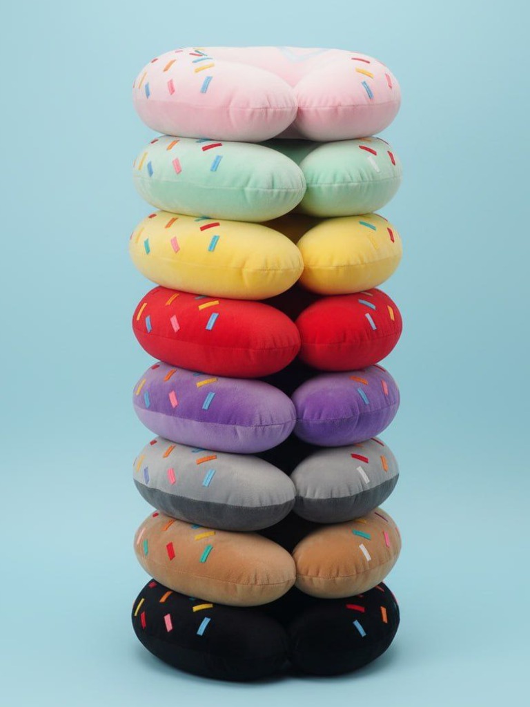 بالش گردنی فانتزی دونات (مخمل با کیفیت) سایز 45×40