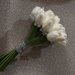 دسته گل عروس لاله لمسی مصنوعی 20 شاخه