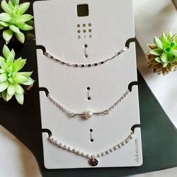 پک دستبند نقره ای کد S59