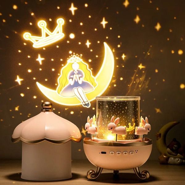 پروژکتور اورجینال کاروسل مدل WH-E11 طرح چرخ و فلک موزیکال