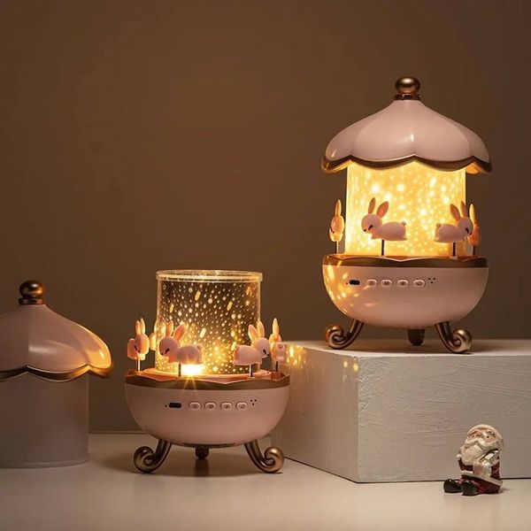 پروژکتور اورجینال کاروسل مدل WH-E11 طرح چرخ و فلک موزیکال