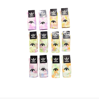 جوراب ساق بلند آبرنگی آدیداس جین 12تایی کد 12203300