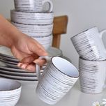 ست روستیک دایره ای سفید کرم