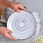 ست روستیک دایره ای سفید کرم