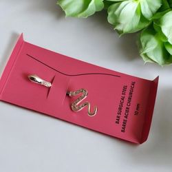 پیرسینگ ناف طرح مار کد S242