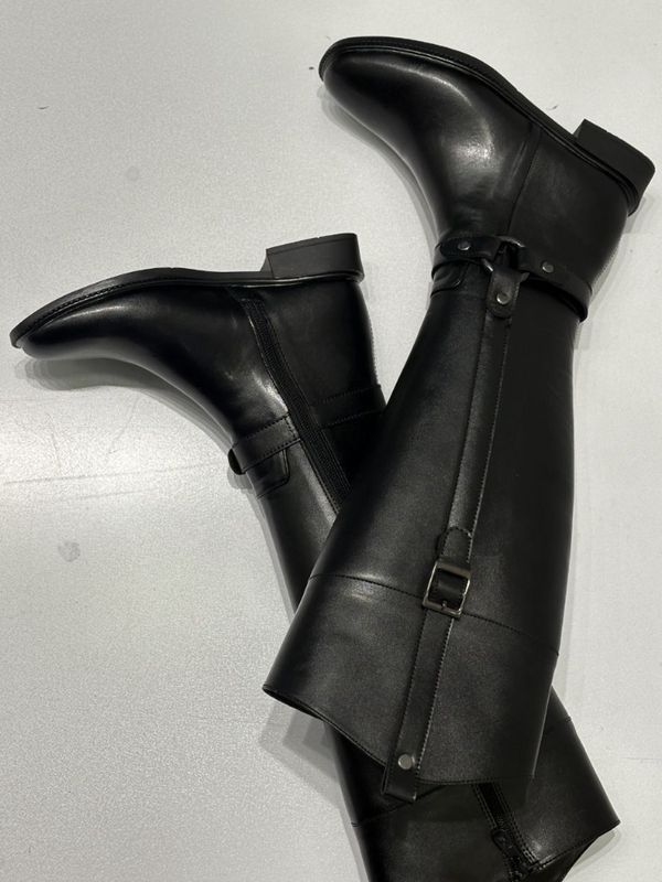 بوت بلند بغل زیپ سگکدار