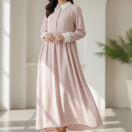 مانتو پیراهنی مجلسی مازراتی کالباسی روشن