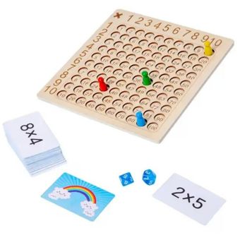اسباب بازی فکری مدل جدول ضرب و دوز طرح چوبی
