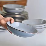 روستیک طوسی لبه قهوه ای