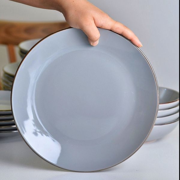 روستیک طوسی لبه قهوه ای