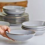 روستیک طوسی لبه قهوه ای