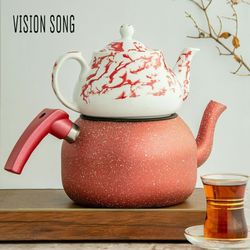 کتری قوری لوله ای خارجی vision song 3 لیتری