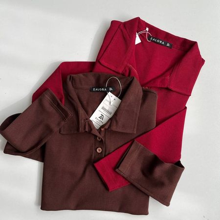 پولوشرت ( بلوز )یقه شکاری سه دکمه کشبافت کبریتی