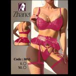 چهارتکه سوتین.شورت.دامن.جوراب زنبوری کد:8055