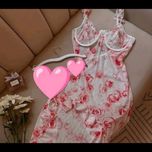 تونیک بلند چاپی فنردار همراه با جعبه شیک کد 2060