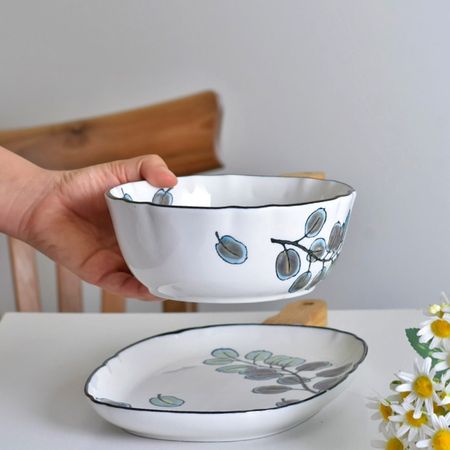 تابه گرد سرامیکی دسته بامبو کد 491.75