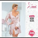 لباس خواب دو تیکه کاپدار کد 3590