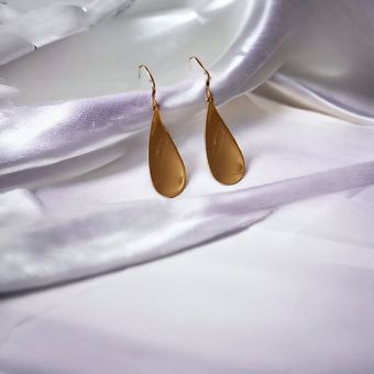 گوشواره عصایی طلایی تابدار کد C125