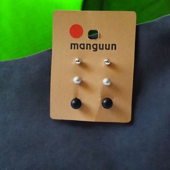 پک گوشواره میخی مروارید 3 رنگ کد C207