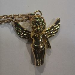 گردنبند طلایی طرح فرشته زنانه