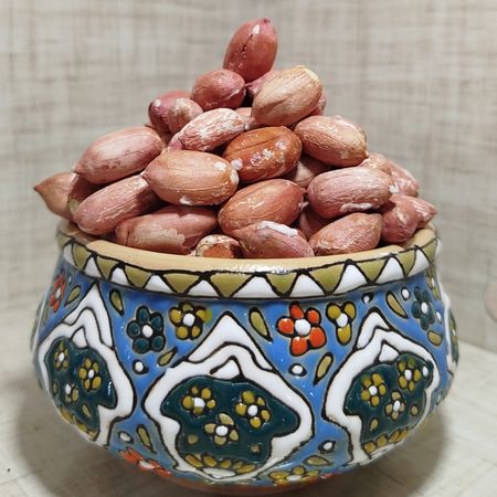 بادام زمینی آستانه 500گرمی | ممتاز، درشت، نمکی و بوداده ایرانی 🥜