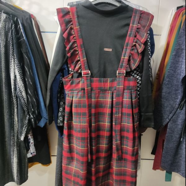 دامن ساسبند شیک چهارخونه