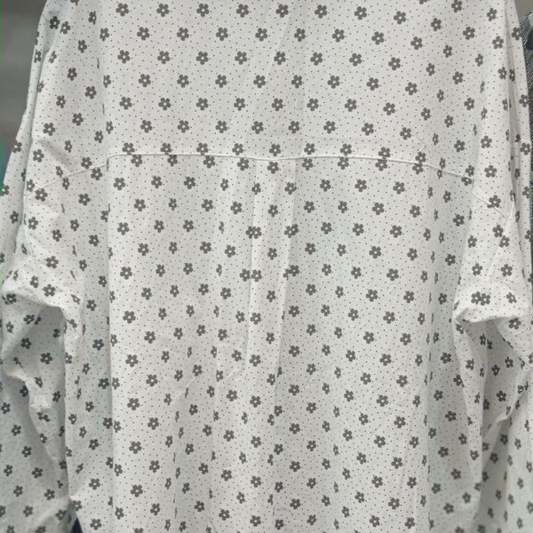 شومیز گلدار وارداتی نخی با کیفیت عالی